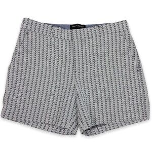 BANANA REPUBLIC 5 Inch Tailored Shorts Black/White   Size 2